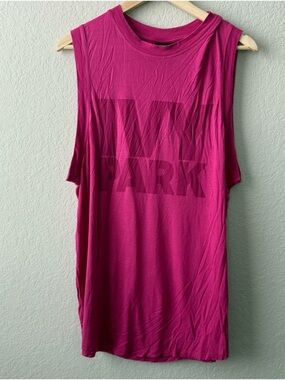 IVY PARK Bold Magenta Logo Muscle Tank